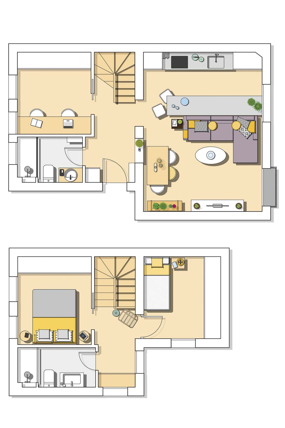dúplex en madrid reformado plano de la vivienda