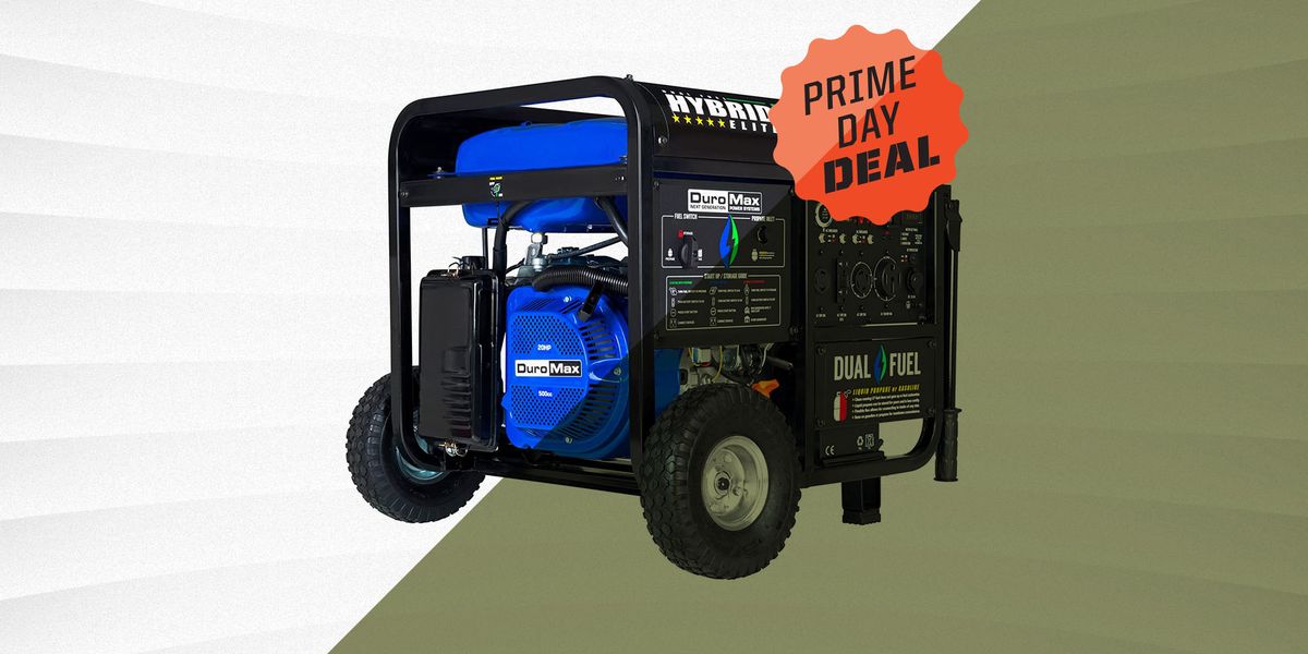 duromax generator in black and blue