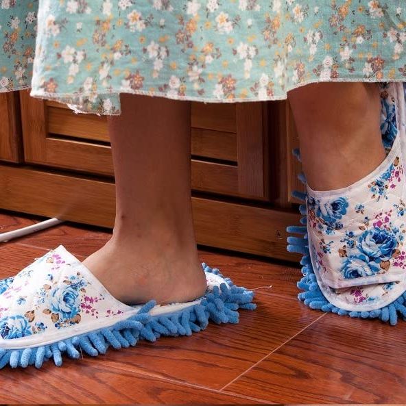 1 Pairs Washable Dust Mop Slipper Shoes House Dusting Slippers Microfiber  Cleaner Foot Shoes Cover Lazy