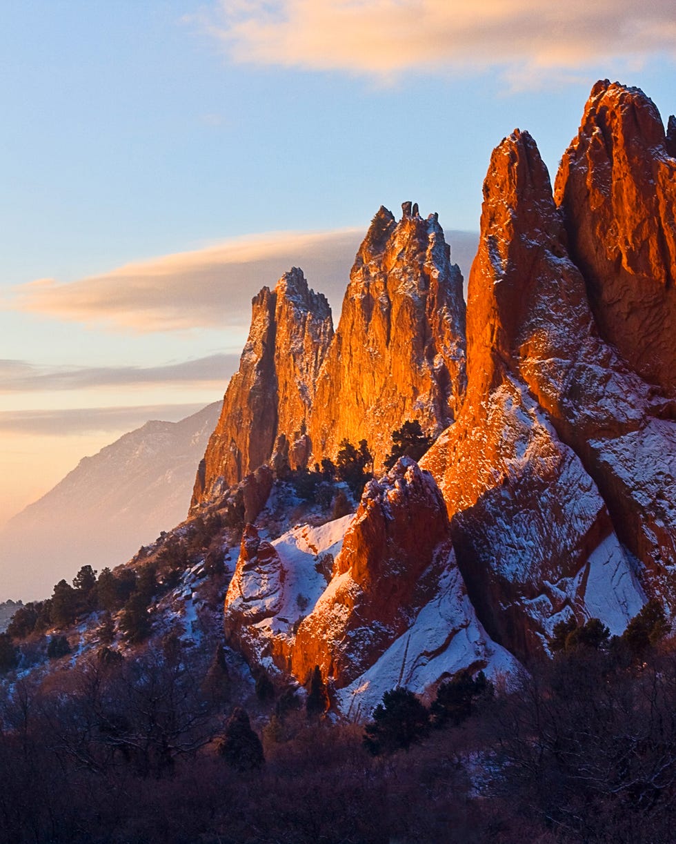 dusting of snow garden of the gods