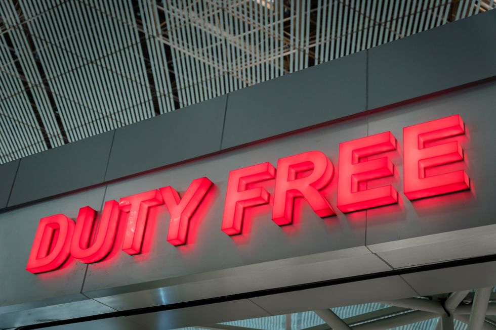 duty free shop sign at airport