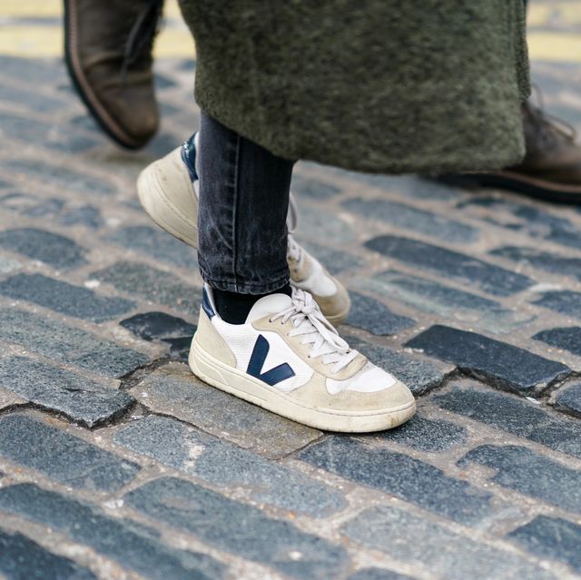 london, england   january 05 veja sneakers are seen, during london fashion week mens january 2020 on january 05, 2020 in london, england photo by edward berthelotgetty images