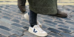 london, england   january 05 veja sneakers are seen, during london fashion week mens january 2020 on january 05, 2020 in london, england photo by edward berthelotgetty images