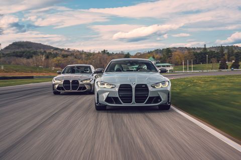 2021 bmw m3 and m4 at lime rock park