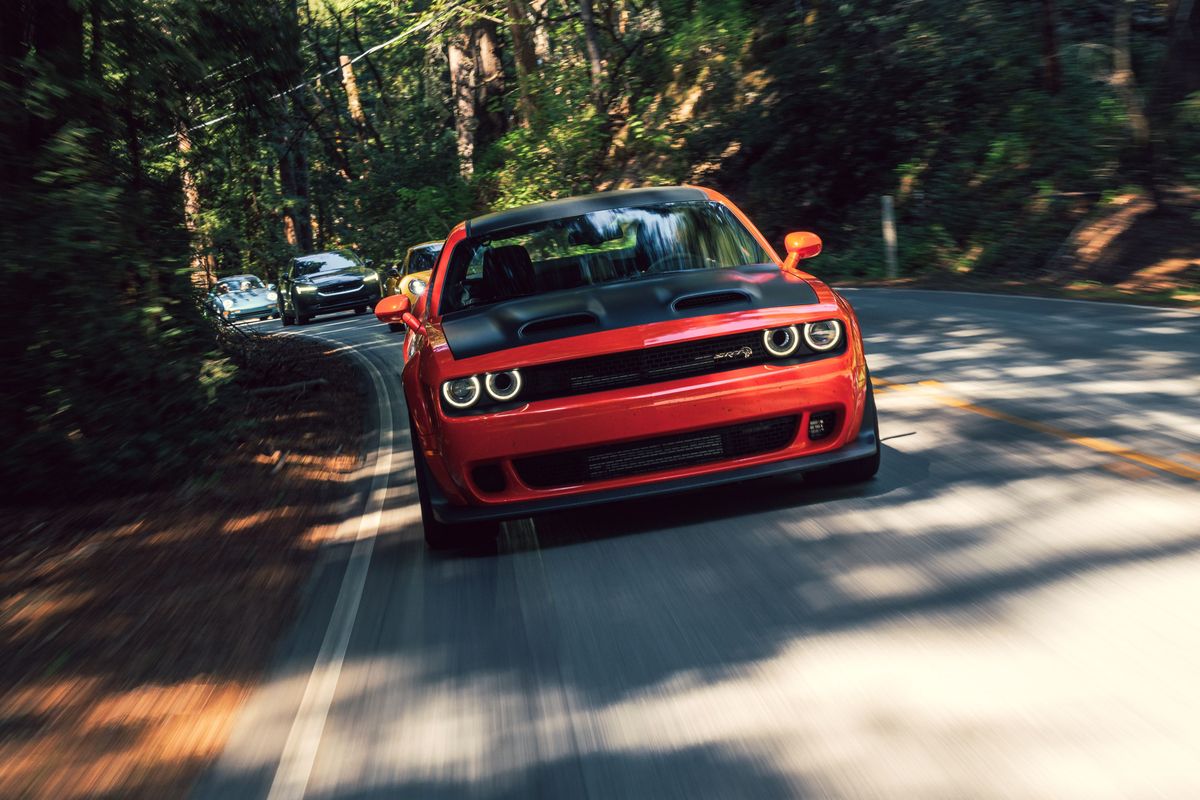 dodge challenger hellcat and competitor cars