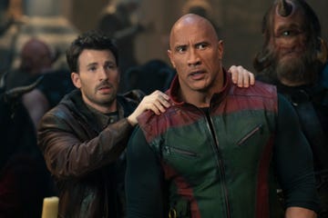 dwayne johnson, chris evans, red one