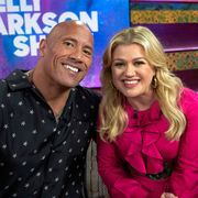 the kelly clarkson show    episode 3010    pictured l r dwayne johnson, kelly clarkson    photo by adam christophernbcuniversalnbcu photo bank via getty images
