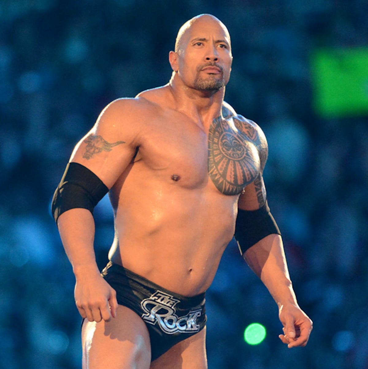 WWE THE ROCK SIGNED THE PEOPLE'S EYEBROW 8X10 PHOTO