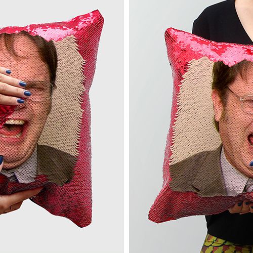 No Bed or Couch Is Complete Without a Dwight Schrute Sequin Pillow