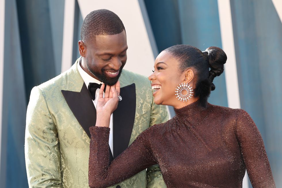 gabrielle union and dwyane wade at the 2022 vanity fair oscar party