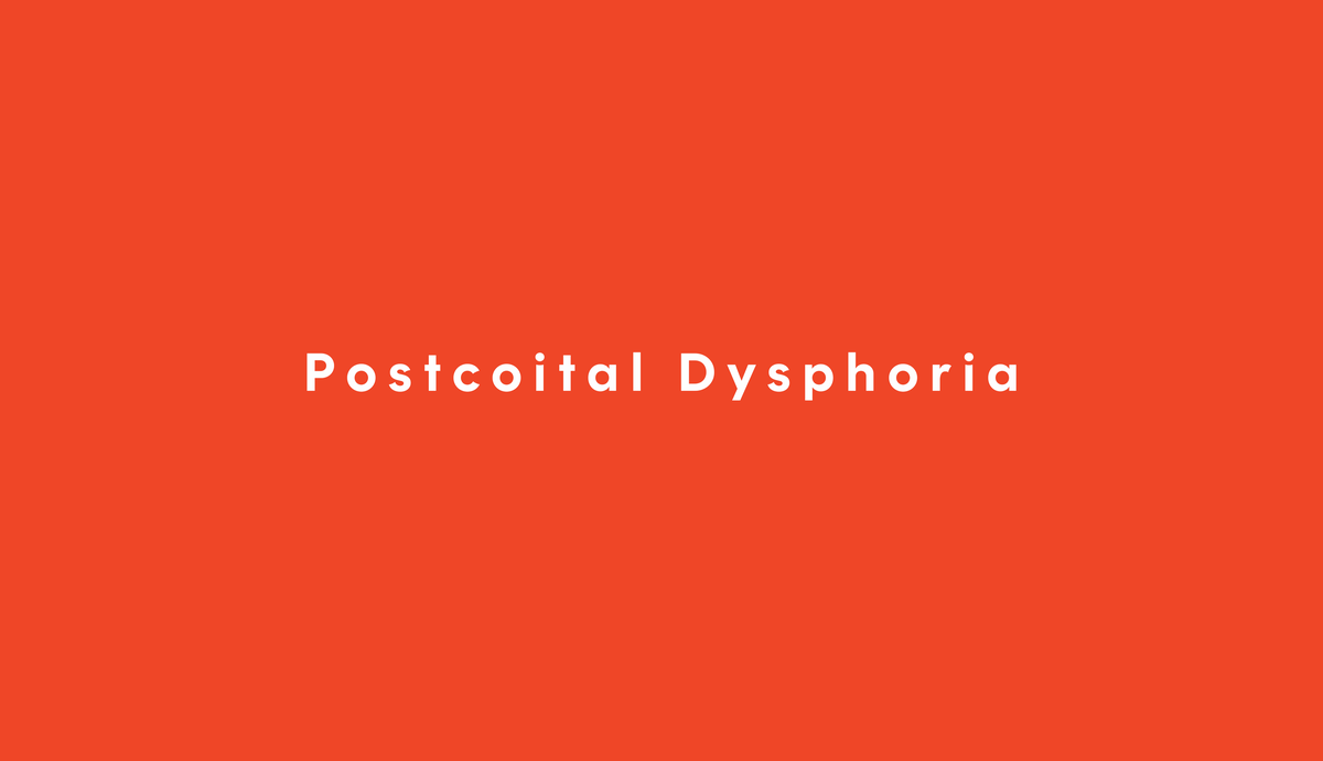 postcoital dysphoria