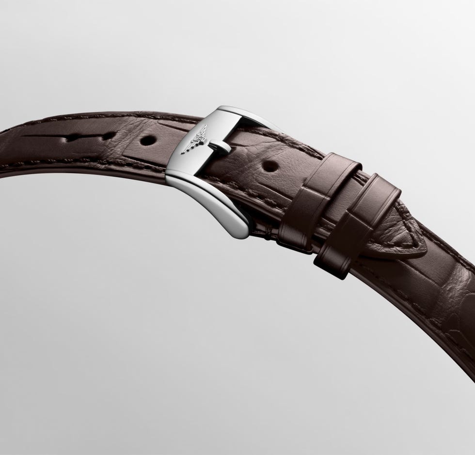 a croc effect longines leather strap