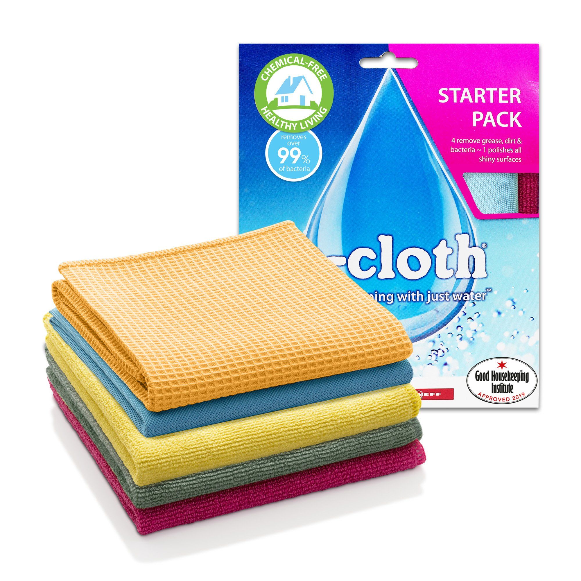 E-Cloth Orange Window Cleaning Cloth Pack