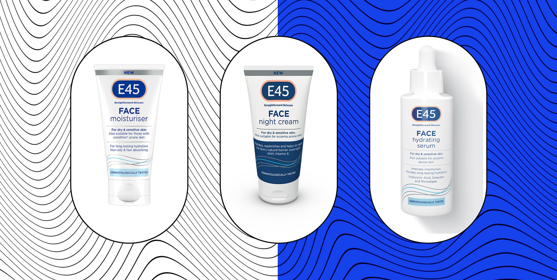 E45 cream store on face