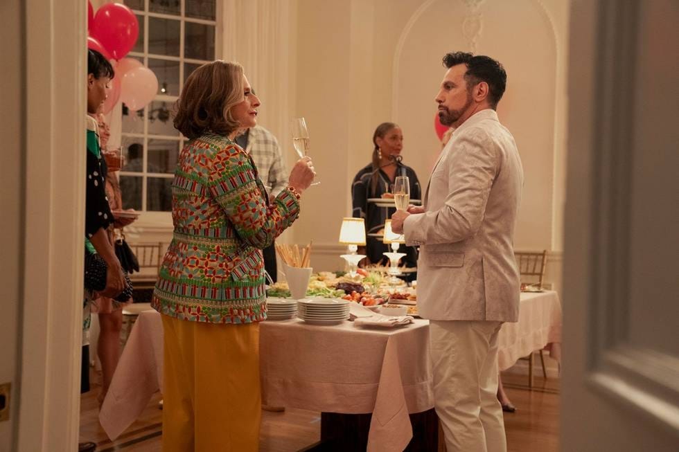 Social gathering with food and drinks