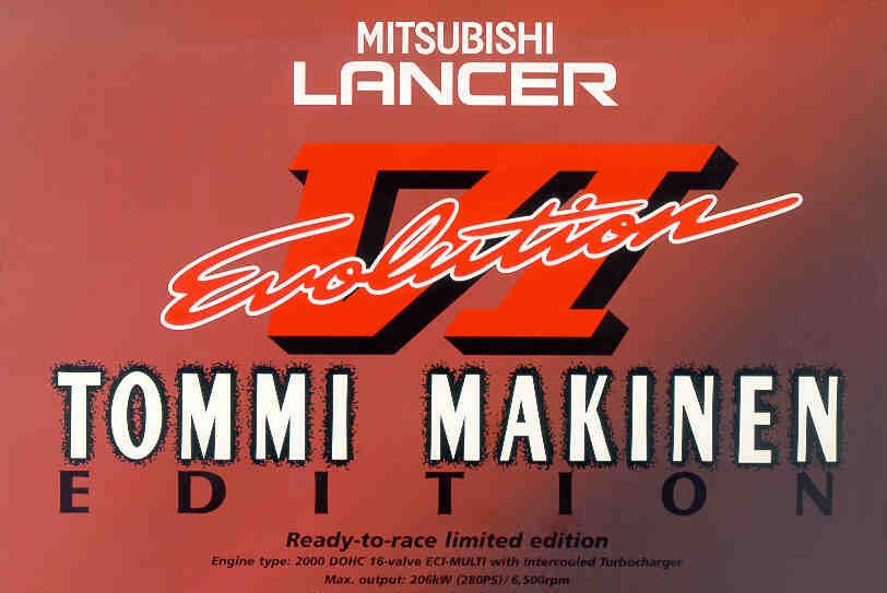 mitsubishi lancer evolution tommi makinen edition