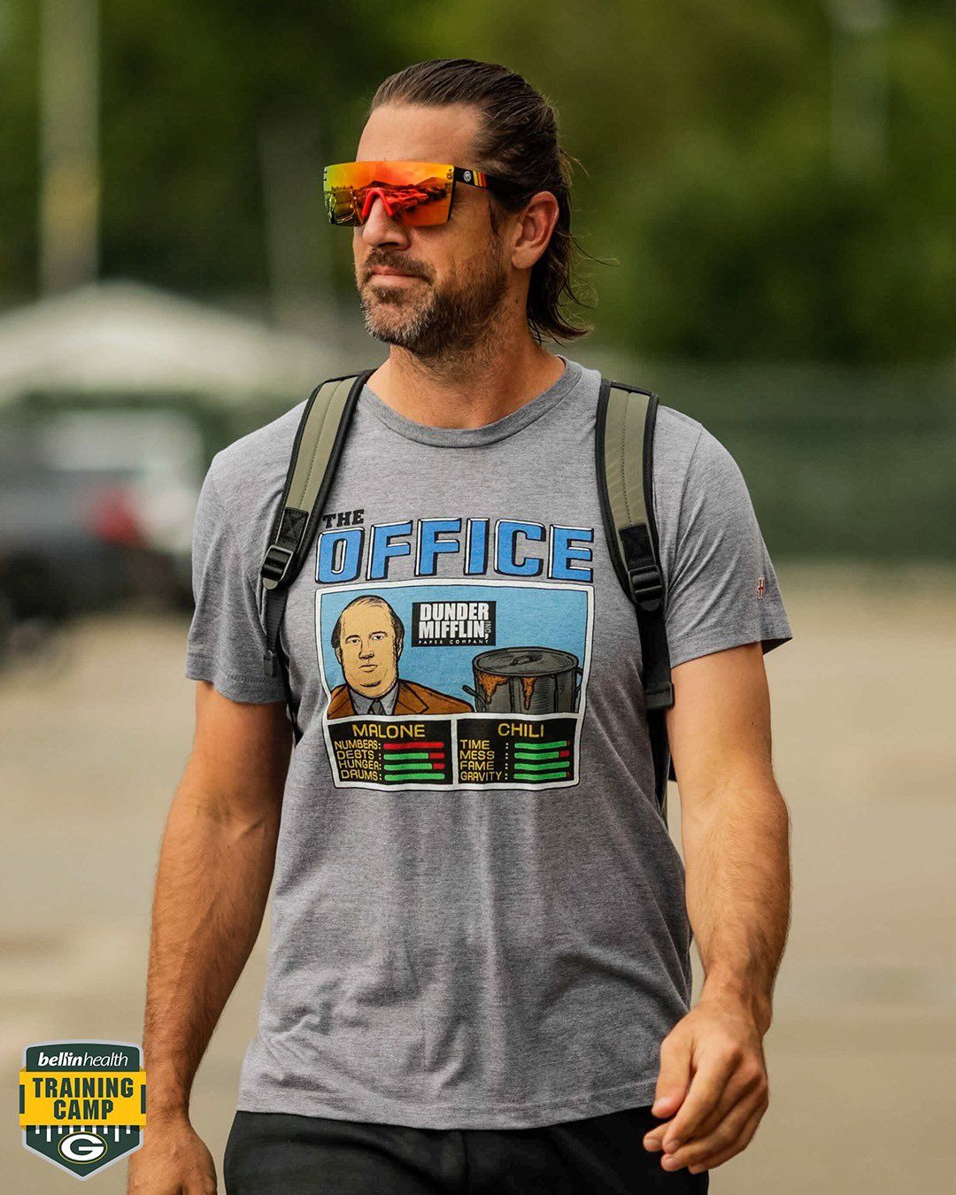 Aaron Rodgers wears shirt revealing who his favorite receiver will