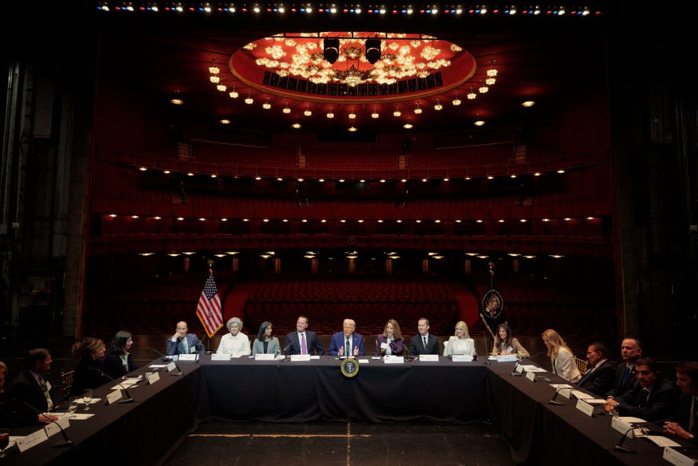 President Trump Participates In A Kennedy Center Board Meeting And Tour