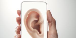 ear on a smart phone
