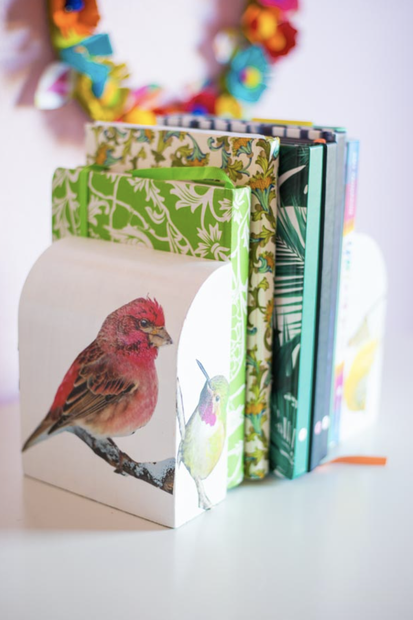 Earth Day Craft, Bird Bookend with Book in the Center