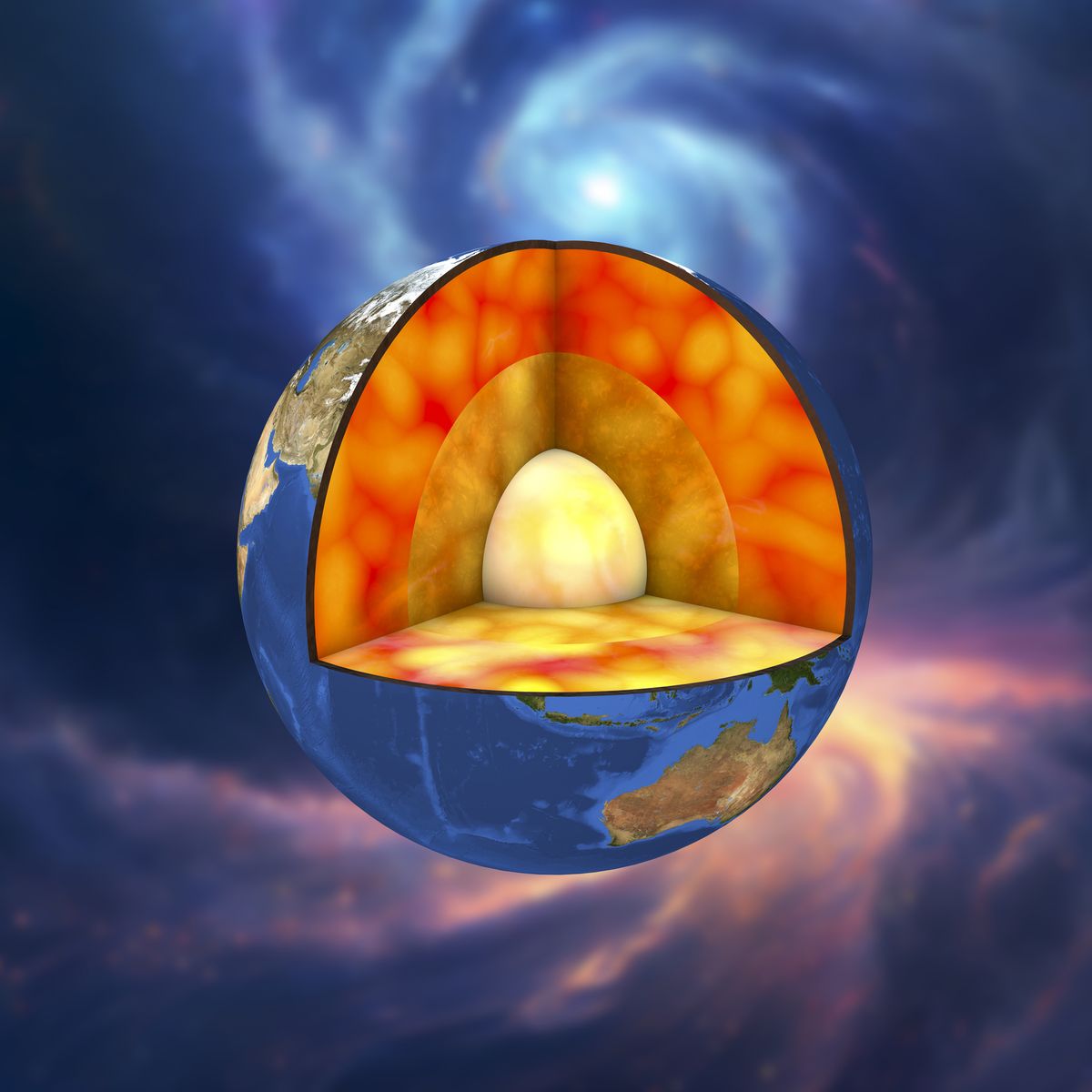 earth's internal structure, illustration