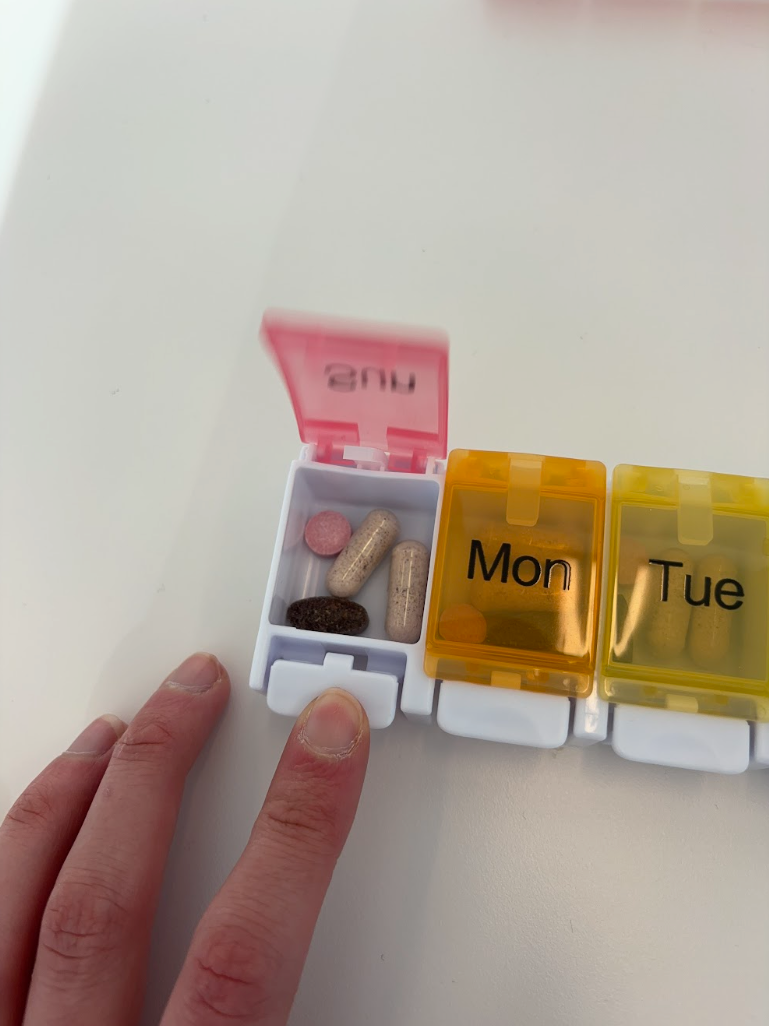 opening a pill organizer