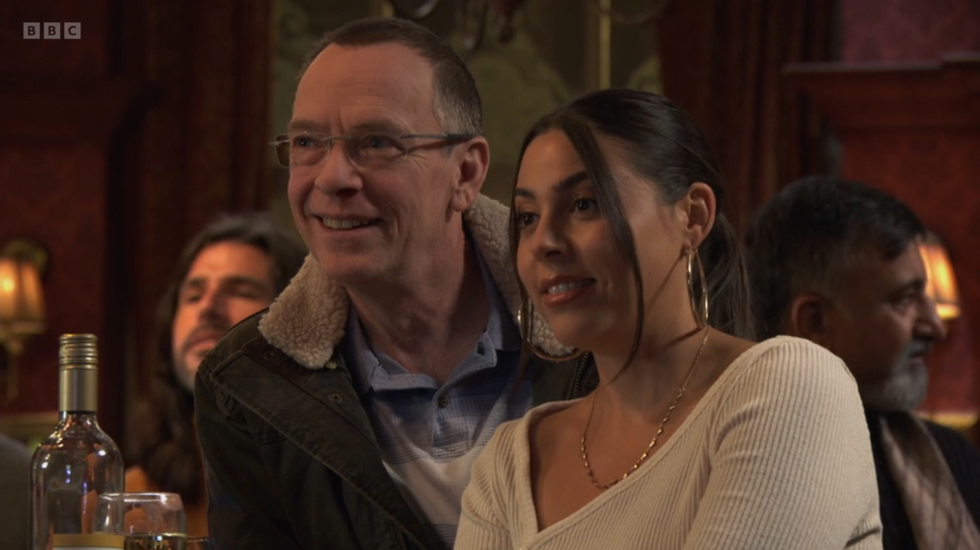 eastenders, priya nandra hart and ian beale at the vic