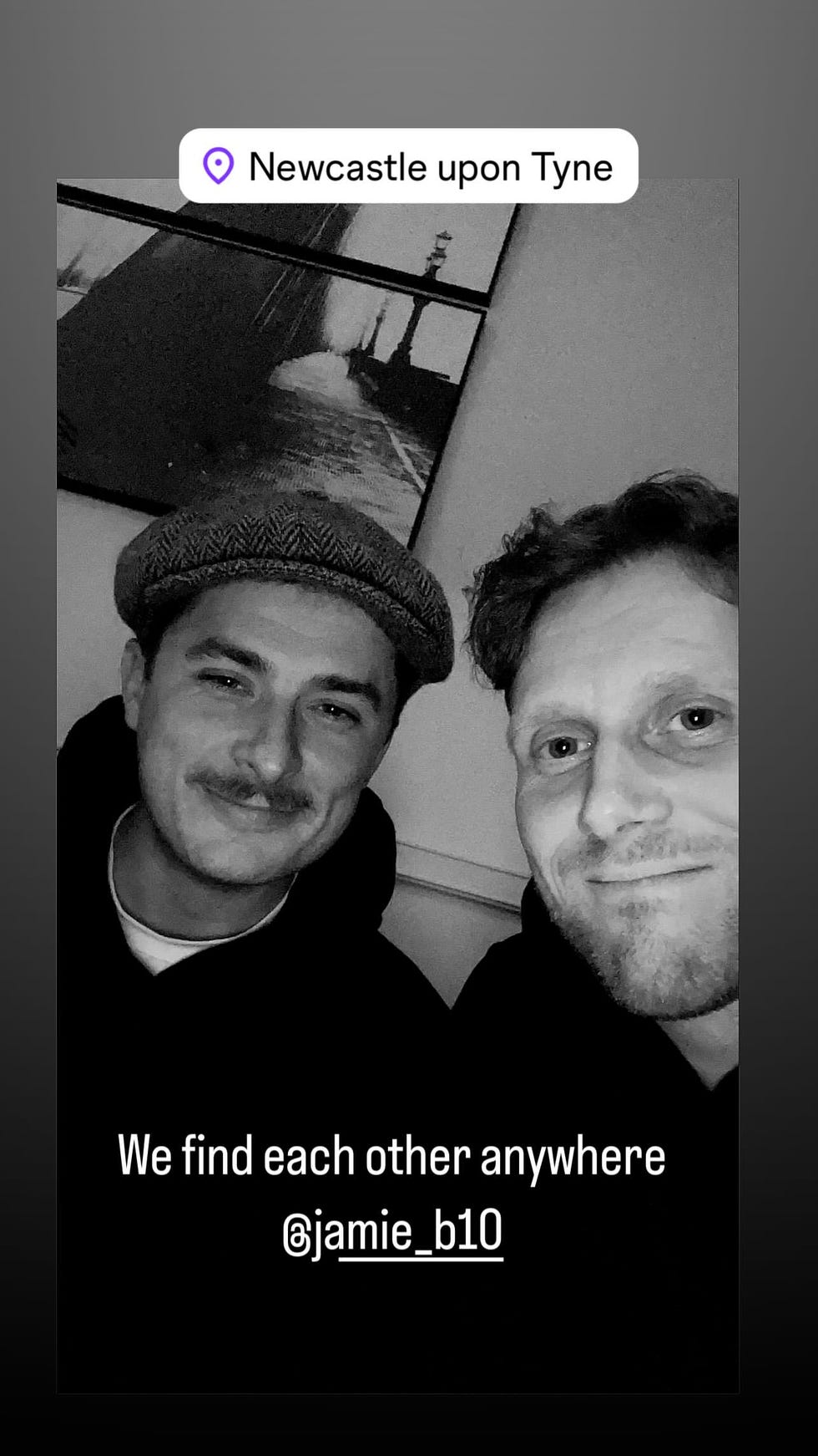 max bowden's instagram story reuniting with jamie borthwick