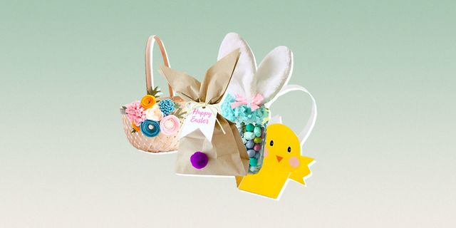 Spring Gift Baskets From Embroidered Styrofoam Bowls - creative