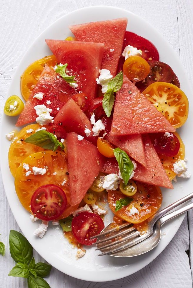 easter appetizers tomato watermelon salad