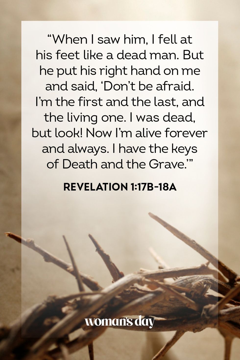 best easter bible verses revelation 1 17b 18a