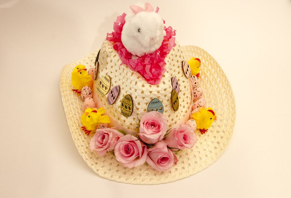 easter bonnet with easter bunny