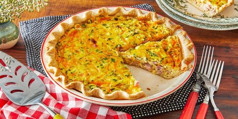 easter brunch ideas ham and cheese quiche