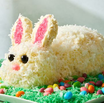 bunny cake with jelly beans