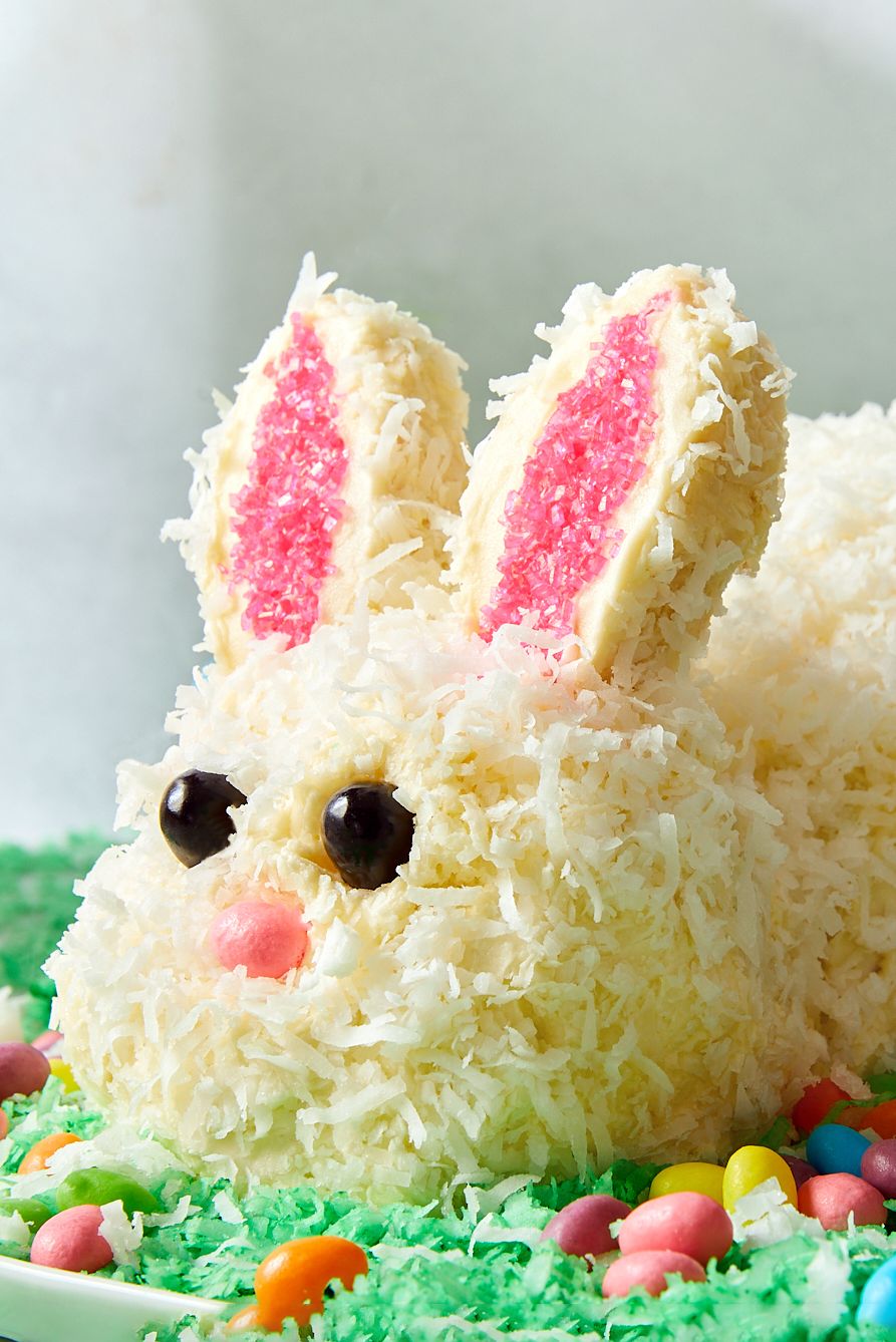bunny cake with jelly beans