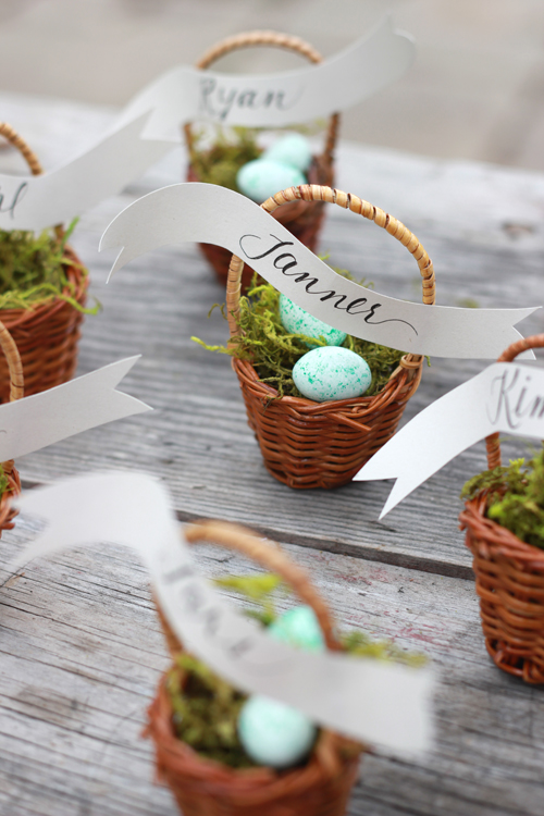 easter craft ideas mini basket name tags