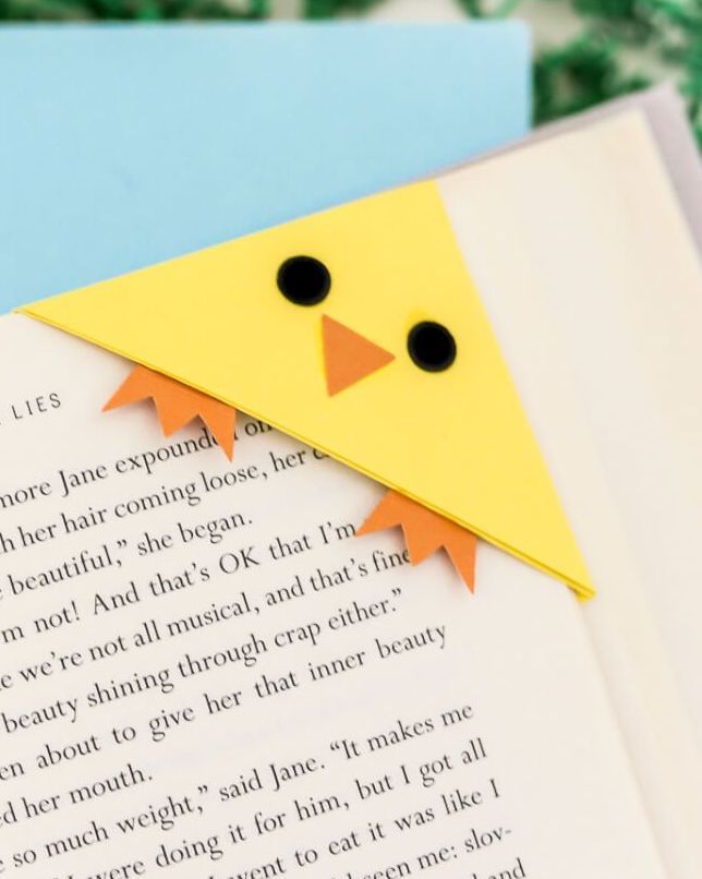 chick bookmark easter craft