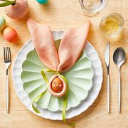 easter wreath and tabletop