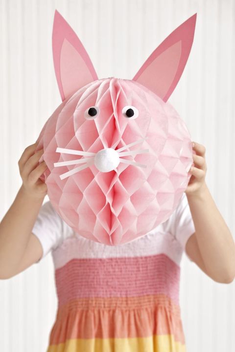 diy easter decorations crepe paper easter bunny