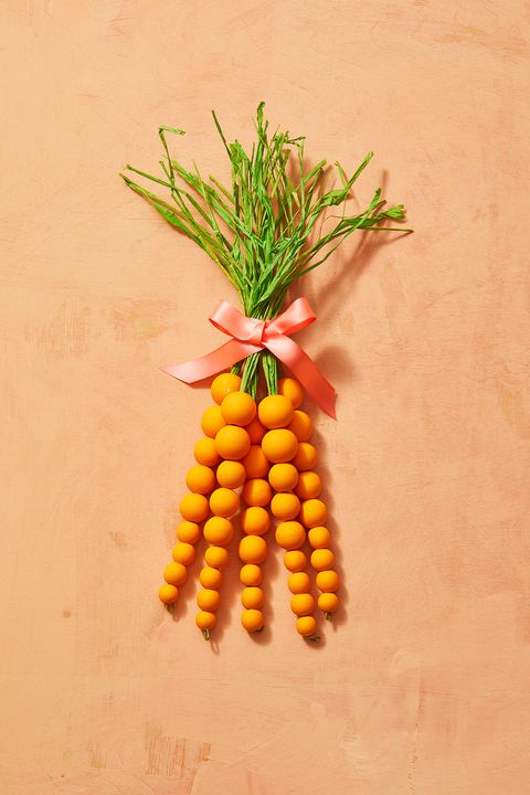 easter decorations beaded carrot wreath