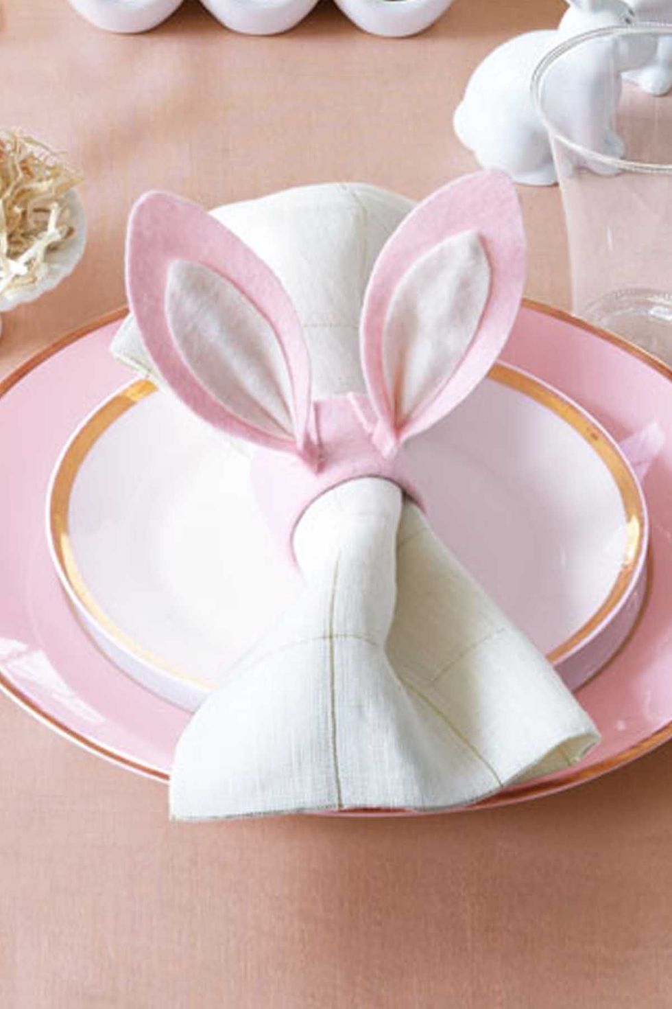 easter decorations bunny ear napkins