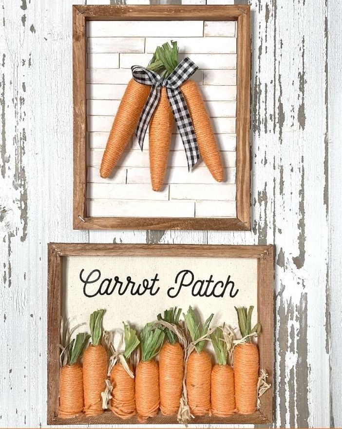 easter decoration carrot patch canvas