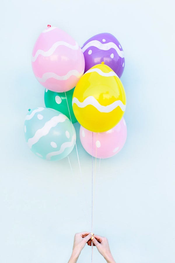 Easter decoration DIY Easter egg balloons