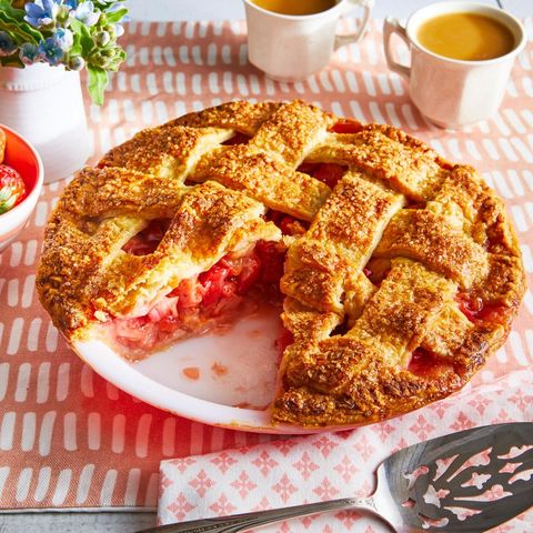 easter desserts strawberry rhubarb pie