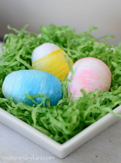 easter egg alternatives yarn wrapped ombre eggs