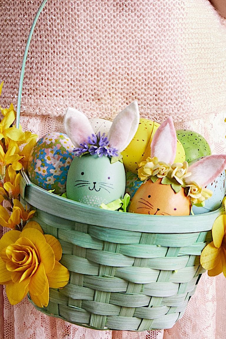 whimsical bunny easter eggs