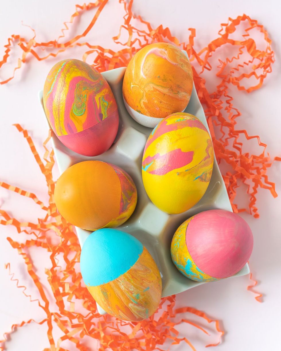 easter egg designs fluid painted eggs