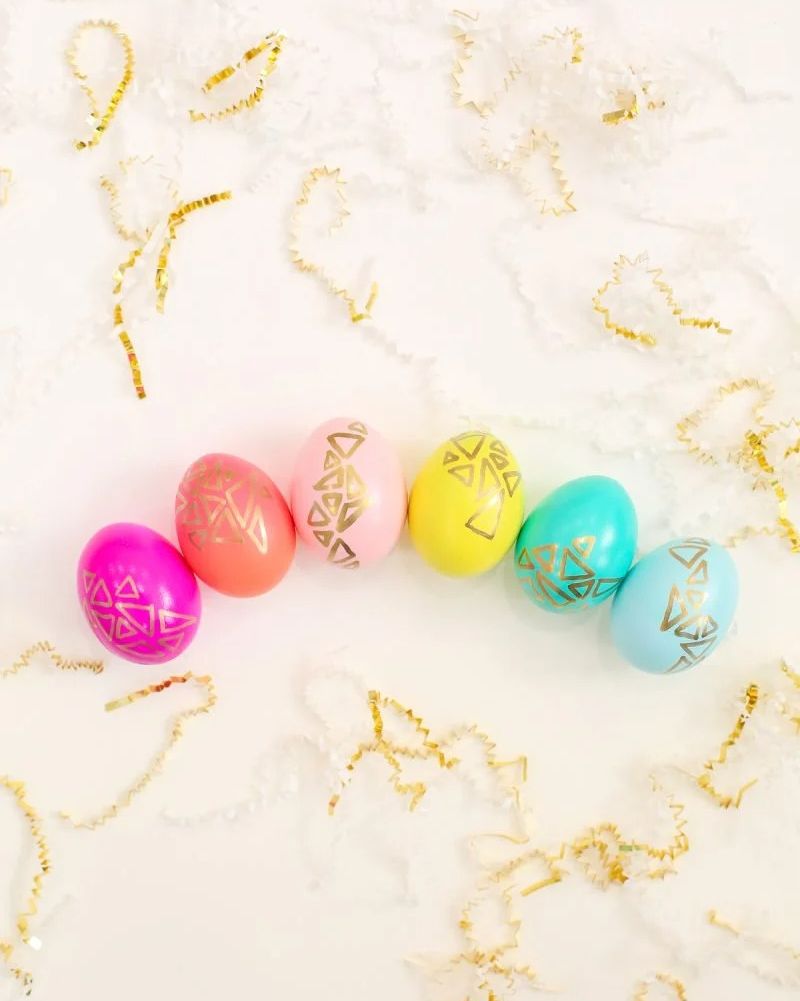 easter egg designs geometric gold easter eggs