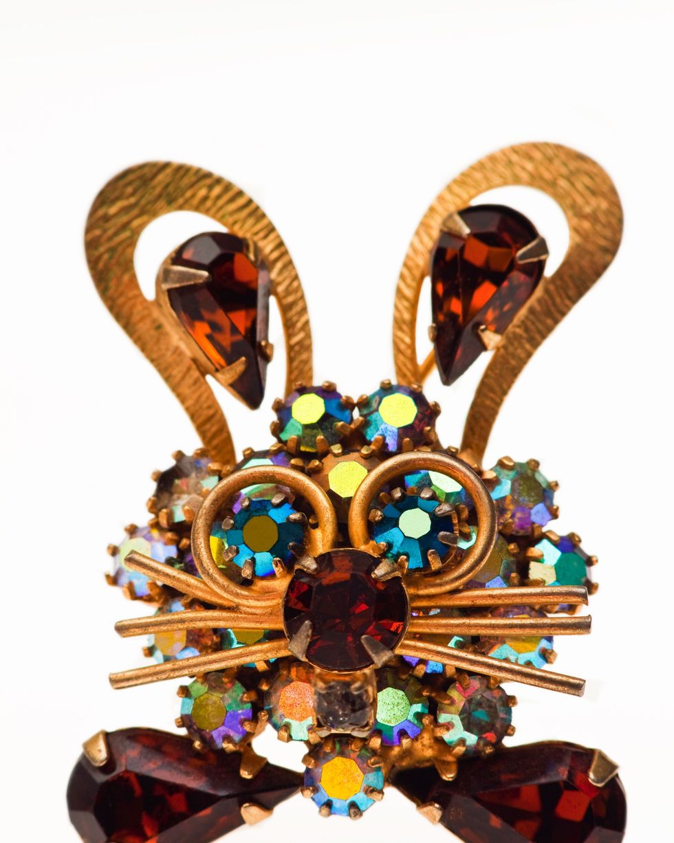 vintage rhinestone easter bunny broach you might hide in an egg for a vintage finds themed easter egg hunt for adults