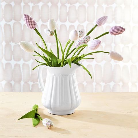 easter flowers fabric tulips